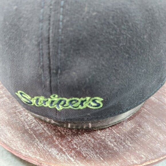 Gwinnett Stripers New Era Baseball Cap Black Adjustable Hat W/ Green Fish - Picture 6 of 11